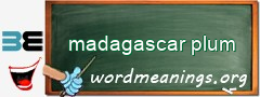 WordMeaning blackboard for madagascar plum